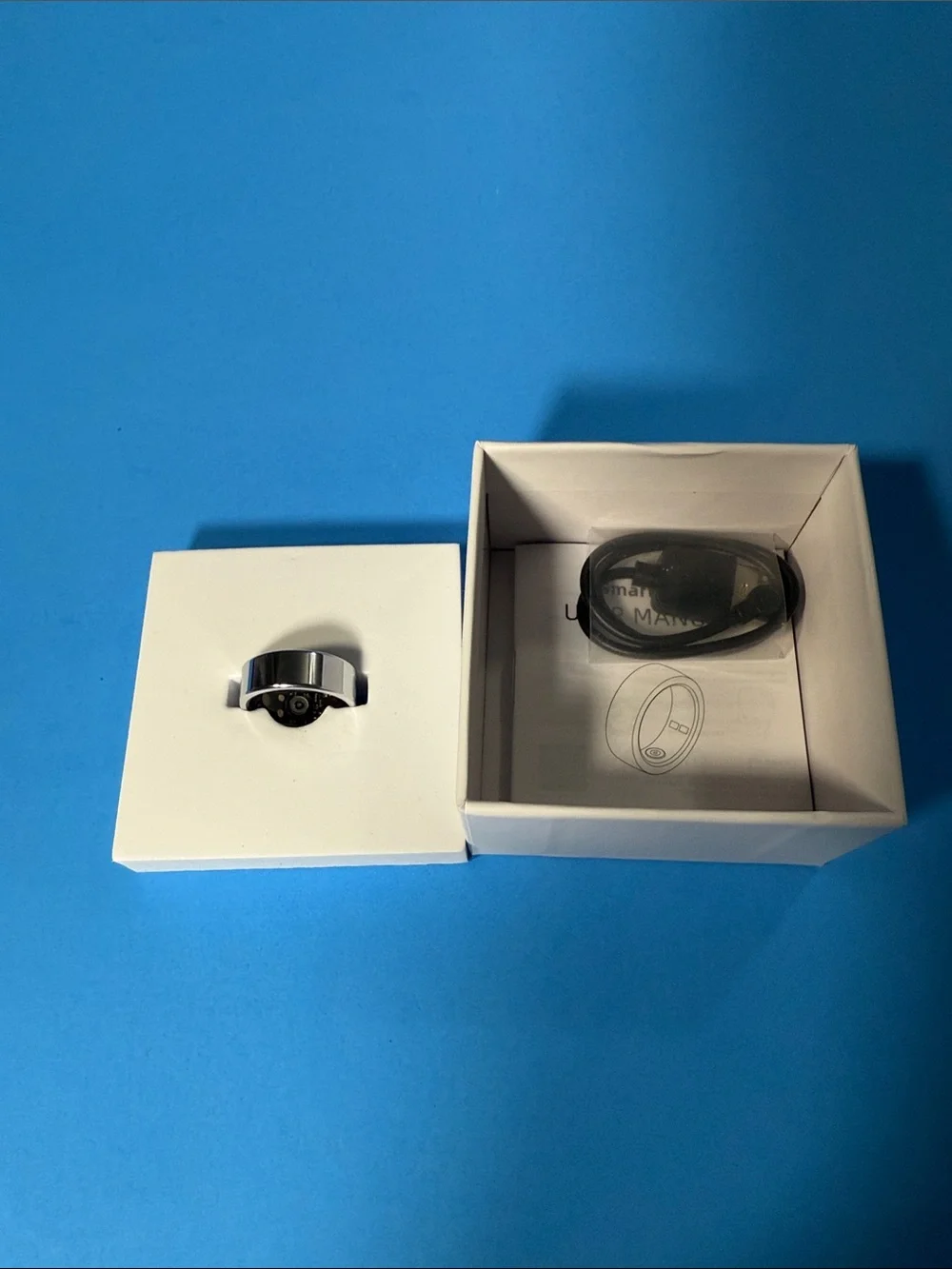 Smart Ring - Polished Stainless Steel Fitness Wearable